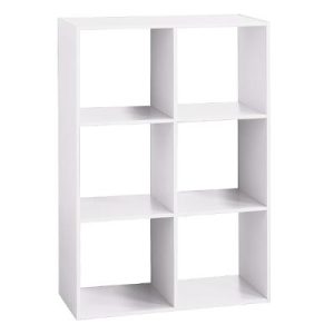 ETAGÈRE EN BOIS 6 CASES BLANCHE