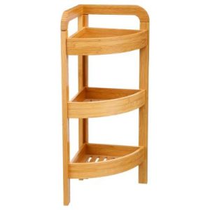 ÉTAGÈRE D&rsquo;ANGLE 3 NIVEAUX ZEN EN BAMBOU
