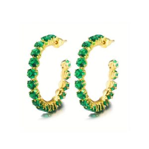 Boucles d&rsquo;oreilles éclat verdoyant