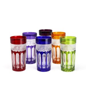 6 chopes cristal couleur mireille